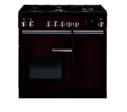 RANGEMASTER  Professional 90 Gas Range Cooker - Cranberry & Chrome